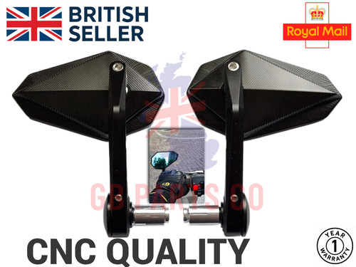 Cnc bar end mirrors - cnc,