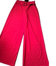 QED London Trousers Red wide legs stretching  Size 14 New