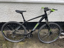 cube aim "black 'n' green" mountain bike, 19 inch frame, 29 inch wheels