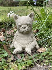 Sitting French Bulldog Garden