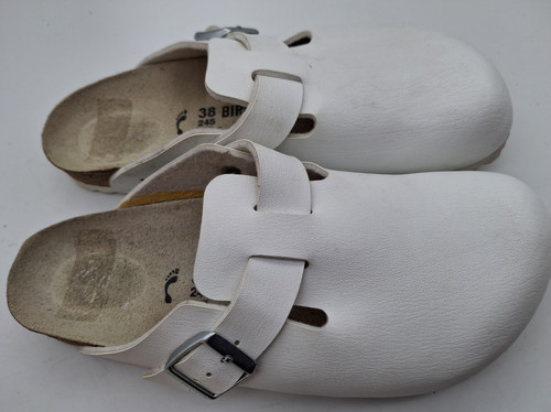 Birkenstock white leather - white,