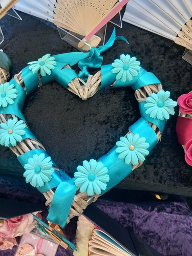 Wicker heart decoration - wicker,