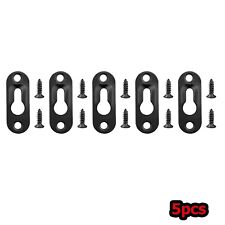 5Pcs Black Keyhole Hangers with Screws Black Metal Picture Frame Hanging Plates