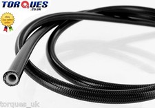 AN -3 ( 1/8" I.D) Stainless Braided BLACK PVC Coated Teflon Brake Hose 1m