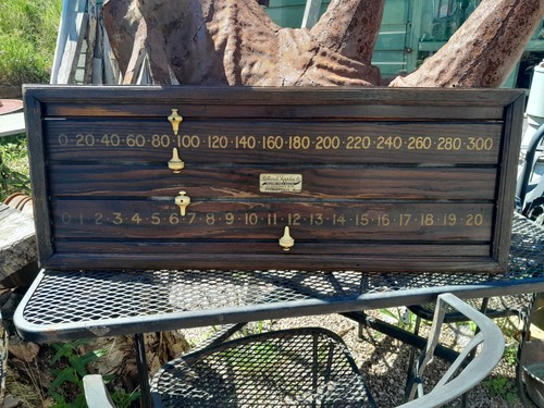 Antique oak billiards - antique,