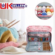 Knitting Crochet Yarn Storage Bag Needles Wool Tote Accessories Organiser Holder