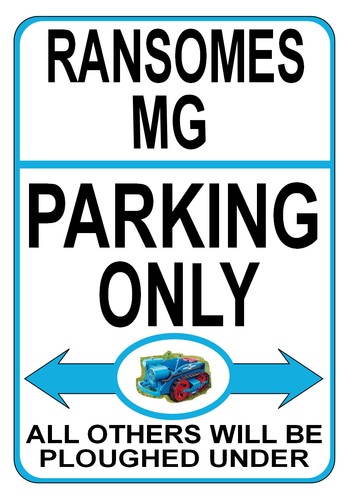 Ransomes parking only - mg,