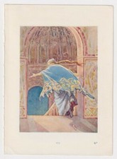 Vintage Coloured Plate by Margaret W. Tarrant, 1922, Cinderella...