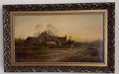 Antique barbizon school oil - antique,