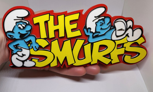 The smurfs sign - plaque, –