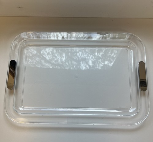 Vintage clear guzzini serving - guzzini,