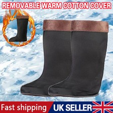 Mens Womens Fleece Wellie Socks Ladies Wellington Boot Thermal Liners Warm XMAS