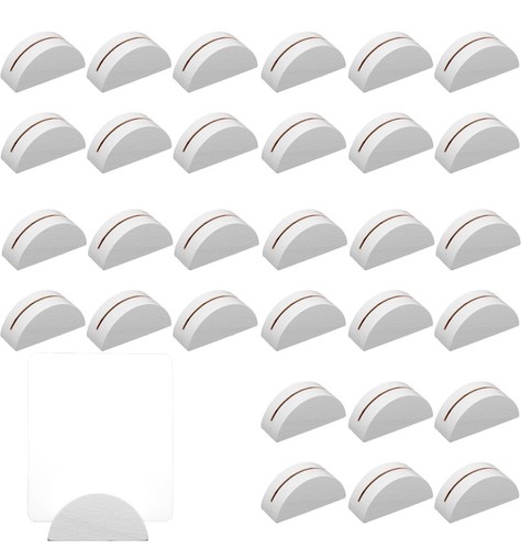 White wooden place card - white,