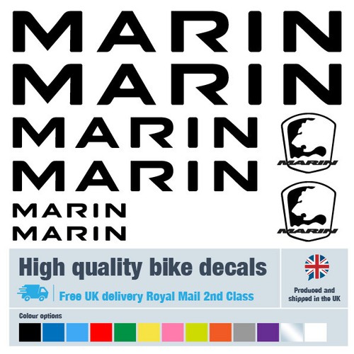 Marin new bike labels decals - new,