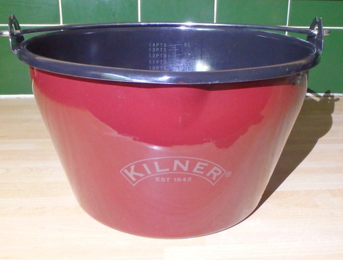 Kilner red enamel jam - enamel,