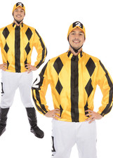 Jockey Costume Adults Mens Horse Riding Fancy Dress Outfit Races Outfit
