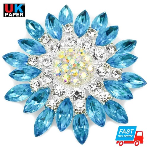 New large silver flower - silver, brooch