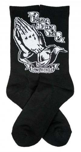 Santa cruz pray socks - socks, black