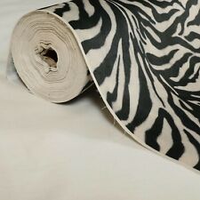 Fire Treated Animal Pattern Zebra Tiger Soft Faux Velour Fabric Upholstery
