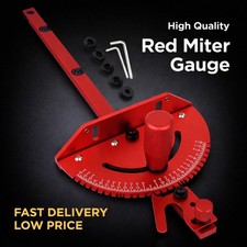 Red miter gauge for table - gauge, saw