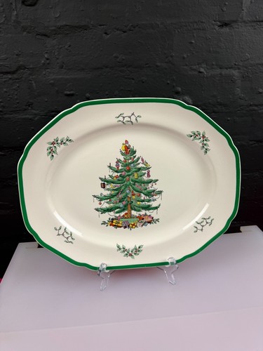 Spode christmas tree rectangle - tree,
