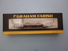 GRAHAM FARISH N GAUGE 377-601B BDA BOGIE BOLSTER WAGON Railfreight Red