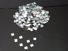 300 pieces, Silver Glass Mirror Tiles, Approx 0.5 x 0.5 cm, 1mm Thick, Art&Craft
