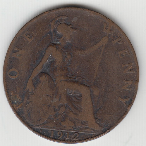 1912 heaton mint penny - heaton,