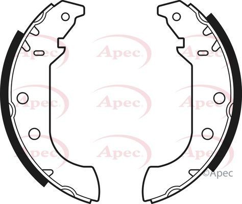 Apec rear brake shoe - apec, set