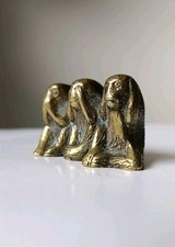 Vintage Brass 3 Miniature Wise