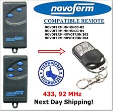 Télécommande Compatible Avec NOVOFERM NOVOTRON MNHS433-02, MNHS433-04,433,92 MHz