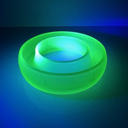 Green uranium glass frost - uranium,