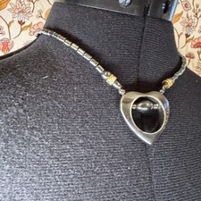 vintage Haematite Heart