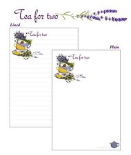 Tea for two! Letter writing paper - 45 pages (lined or unlined) A5 100gsm