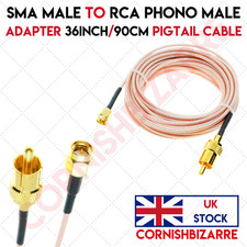 SMA MALE TO RCA PHONO MALE