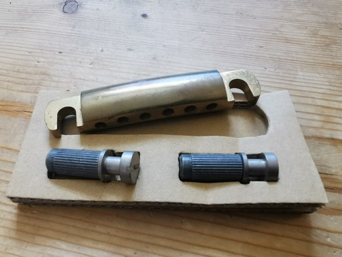 Vintage brass guitar tailpiece - vintage,