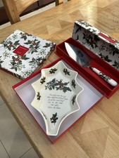 Portmeirion The Holly And The Ivy Holly Dish And Cake Slice