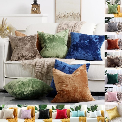 Crushed velvet cushion cover - velvet,