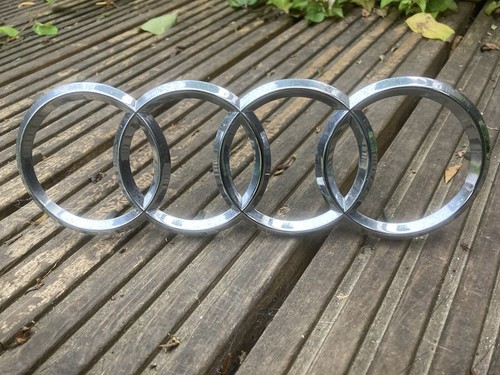 Audi chrome silver - rear, badge