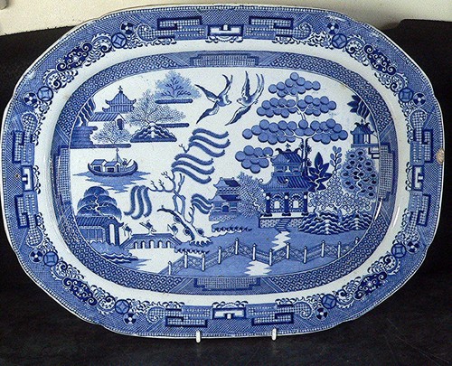 Large antique willow pattern - large,