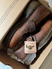 Dr Martens Unisex UK 8 _ Brown Faded Leather _ Mary Jane Strap Shoes Vintage/New