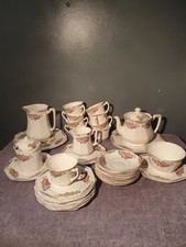 Vintage Floral Gold Trim China