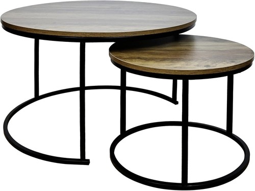 Round nesting coffee - coffee, table