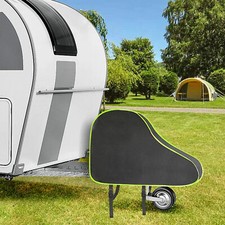 Universal Waterproof Caravan Tow Hitch Cover With Buckles & Strap Green Strip