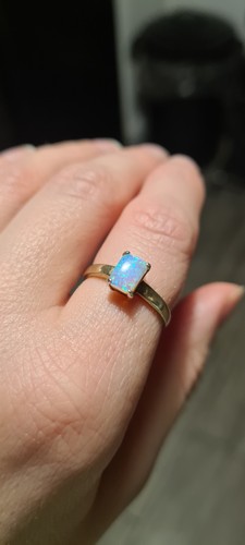 Size opal gold plated - p,