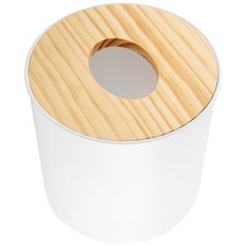 Wooden Cover Round Roll  Tissue Tube Household Removable  Wooden Tissue Box T8X7
