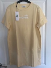 New LACOSTE Women's Yellow Casual Polo Dress Size 34 UK S  RRP £145 : New & Tags