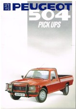 PEUGEOT 504 PICK-UP 1.8 PETROL 2.3 DIESEL ORIG. 1991 FACTORY UK SALES BROCHURE
