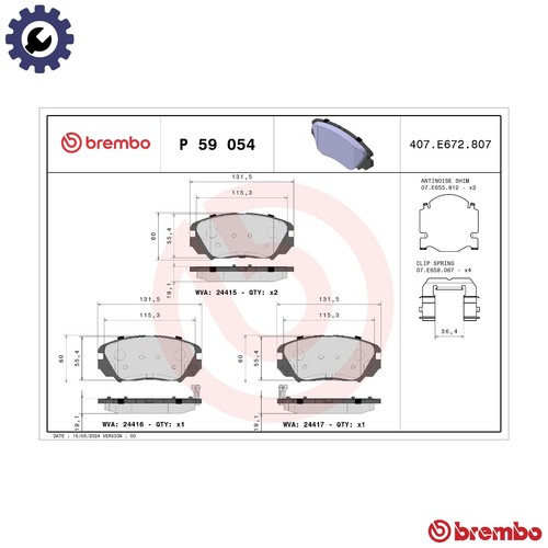 Brake pad set disc - brake, 59