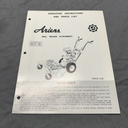 Ariens reel mower - ariens, attachment